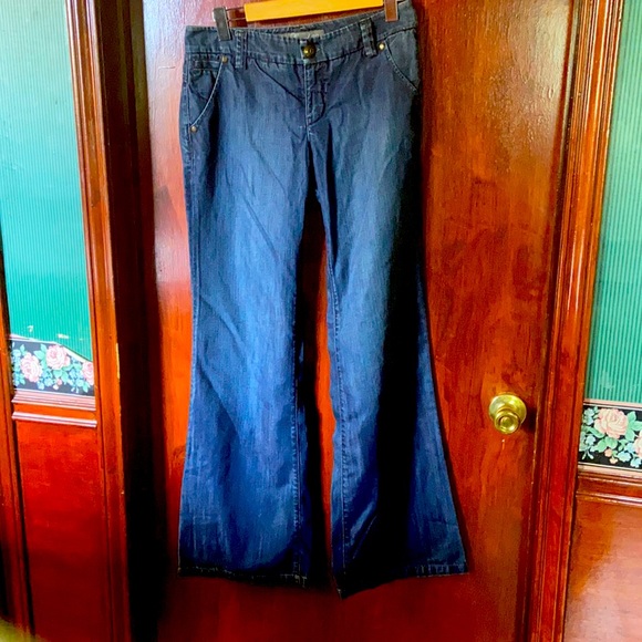 Level 99 flare Jeans says size 27 soft material cute - Picture 1 of 2